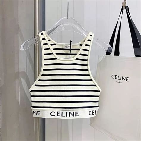 celine stripe crop top|Celine Crop Tops for Women .